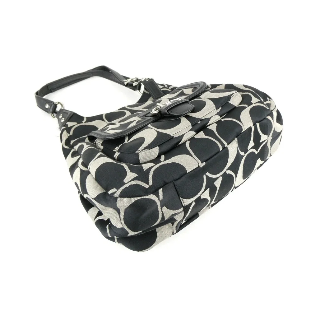 Coach‎ Campbell Signature Black White Hobo Shoulder Bag NWT F24742
